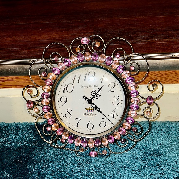 Princess Bling Pink Purple & Silver Sterling & Noble Royal Princess Clock Co. - Picture 4 of 15